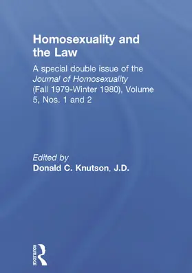 Knutson, J.D. | Homosexuality and the Law | Buch | 978-0-917724-14-5 | www.sack.de