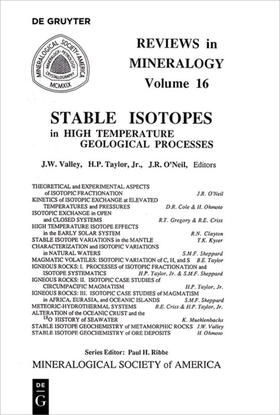 Valley / O'Neil / Taylor | Stable Isotopes in High Temperature Geological Processes | Buch | 978-0-939950-20-1 | sack.de
