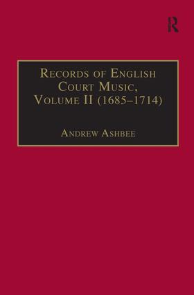 Ashbee | Records of English Court Music | Buch | 978-0-9507207-3-9 | sack.de