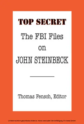 Fensch |  FBI Files on John Steinbeck | eBook | Sack Fachmedien