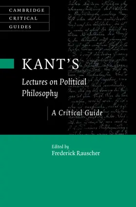 Rauscher |  Kant's Lectures on Political Philosophy | Buch |  Sack Fachmedien