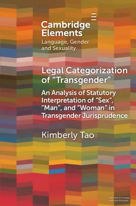 Tao |  Legal Categorization of "Transgender" | Buch |  Sack Fachmedien