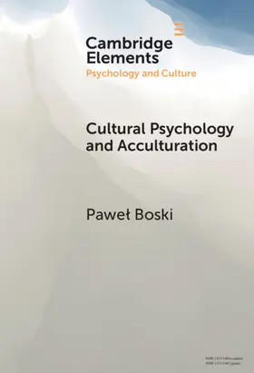 Boski |  Cultural Psychology and Acculturation | Buch |  Sack Fachmedien