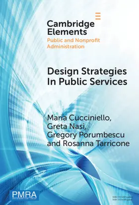 Cucciniello / Nasi / Porumbescu |  Design Strategies in Public Services | Buch |  Sack Fachmedien