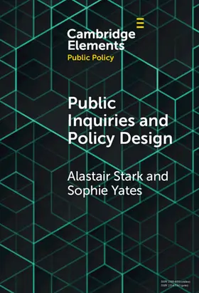Stark / Yates |  Public Inquiries and Policy Design | Buch |  Sack Fachmedien
