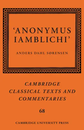 Sørensen |  'Anonymus Iamblichi' | Buch |  Sack Fachmedien