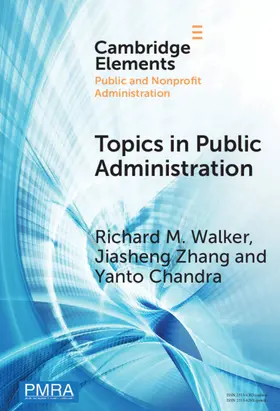 Walker / Zhang / Chandra |  Topics in Public Administration | Buch |  Sack Fachmedien