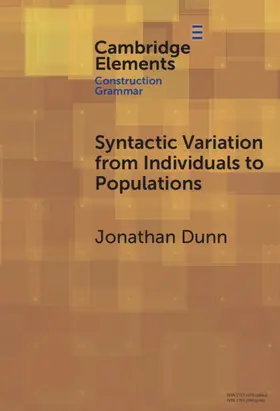 Dunn |  Syntactic Variation from Individuals to Populations | Buch |  Sack Fachmedien