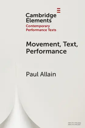 Allain |  Movement, Text, Performance | Buch |  Sack Fachmedien