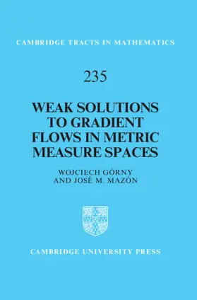Gorny / Górny / Mazon |  Weak Solutions to Gradient Flows in Metric Measure Spaces | Buch |  Sack Fachmedien