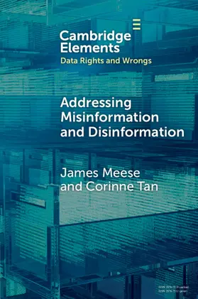 Meese / Tan |  Addressing Misinformation and Disinformation | Buch |  Sack Fachmedien