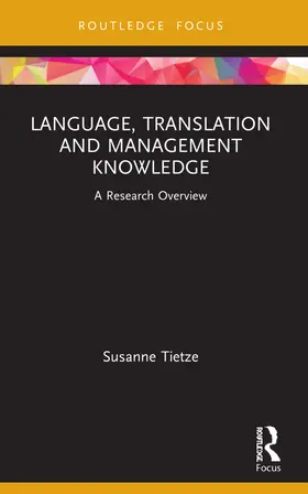 Tietze | Language, Translation and Management Knowledge | Buch | 978-1-032-05844-3 | sack.de