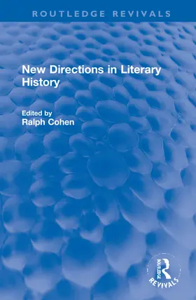 Cohen |  New Directions in Literary History | Buch |  Sack Fachmedien