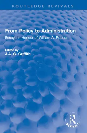Griffith | From Policy to Administration | Buch | 978-1-032-22552-4 | www.sack.de