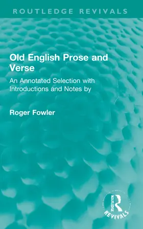 Fowler |  Old English Prose and Verse | Buch |  Sack Fachmedien
