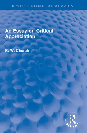 Church |  An Essay on Critical Appreciation | Buch |  Sack Fachmedien
