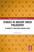 Spitzer |  Studies in Ancient Greek Philosophy | Buch |  Sack Fachmedien