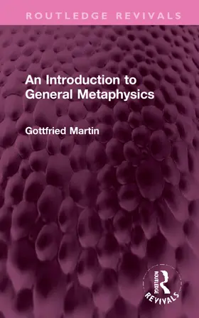 Martin |  An Introduction to General Metaphysics | Buch |  Sack Fachmedien