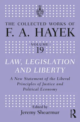Hayek / Shearmur |  Law, Legislation, and Liberty | Buch |  Sack Fachmedien