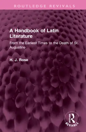 Rose |  A Handbook of Latin Literature | Buch |  Sack Fachmedien