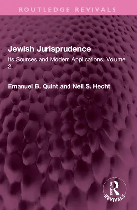 Quint / Hecht |  Jewish Jurisprudence | Buch |  Sack Fachmedien