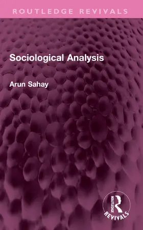 Sahay |  Sociological Analysis | Buch |  Sack Fachmedien