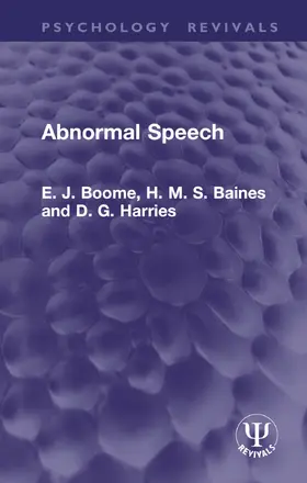 Boome / Baines / Harries |  Abnormal Speech | Buch |  Sack Fachmedien