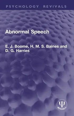 Boome / Baines / Harries |  Abnormal Speech | Buch |  Sack Fachmedien