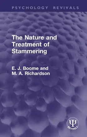 Boome / Richardson |  The Nature and Treatment of Stammering | Buch |  Sack Fachmedien