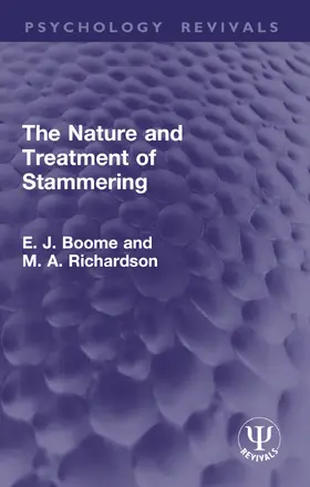 Boome / Richardson |  The Nature and Treatment of Stammering | Buch |  Sack Fachmedien