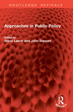 Leach / Stewart |  Approaches in Public Policy | Buch |  Sack Fachmedien