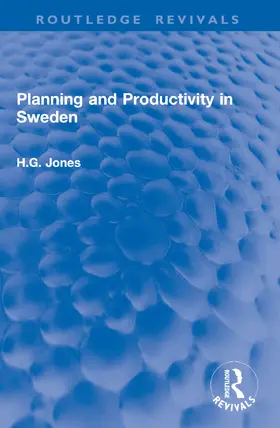 Jones |  Planning and Productivity in Sweden | Buch |  Sack Fachmedien