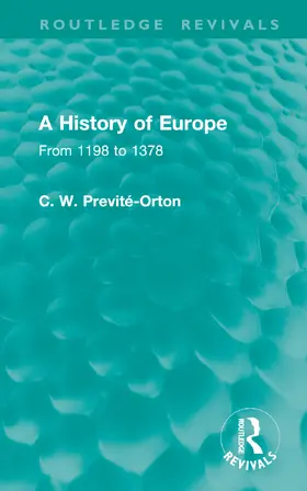 Previté-Orton |  A History of Europe | Buch |  Sack Fachmedien