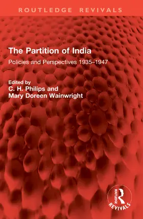Philips / Wainwright |  The Partition of India | Buch |  Sack Fachmedien