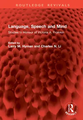 Li / Hyman |  Language, Speech and Mind | Buch |  Sack Fachmedien