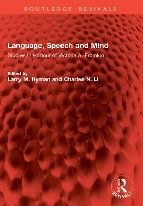 Hyman / Li | Language, Speech and Mind | Buch | 978-1-041-04732-2 | www.sack.de