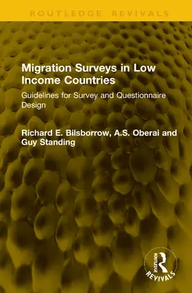 Bilsborrow / Oberai / Standing |  Migration Surveys in Low Income Countries | Buch |  Sack Fachmedien