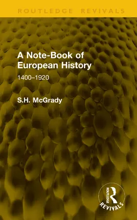 McGrady |  A Note-Book of European History | Buch |  Sack Fachmedien