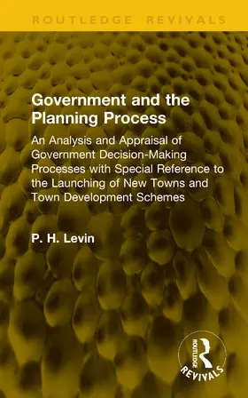 Levin |  Government and the Planning Process | Buch |  Sack Fachmedien