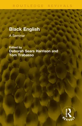 Sears Harrison / Trabasso |  Black English | Buch |  Sack Fachmedien