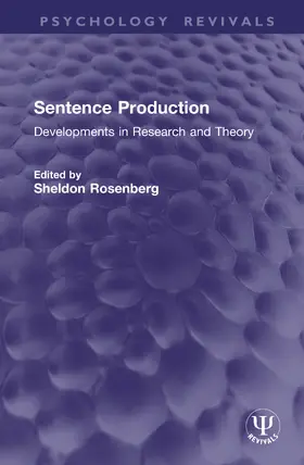 Rosenberg |  Sentence Production | Buch |  Sack Fachmedien