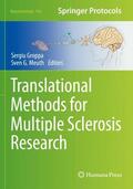 G. Meuth / Groppa |  Translational Methods for Multiple Sclerosis Research | Buch |  Sack Fachmedien