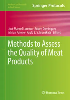 Lorenzo / Domínguez / Pateiro |  Methods to Assess the Quality of Meat Products | eBook | Sack Fachmedien