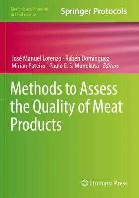 Lorenzo / Munekata / Domínguez |  Methods to Assess the Quality of Meat Products | Buch |  Sack Fachmedien