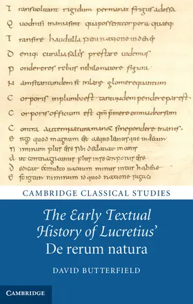 Butterfield |  The Early Textual History of Lucretius' De rerum natura | Buch |  Sack Fachmedien