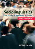 Coulmas |  Sociolinguistics | Buch |  Sack Fachmedien