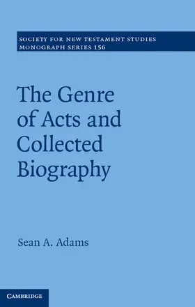 Adams |  The Genre of Acts and Collected Biography | Buch |  Sack Fachmedien