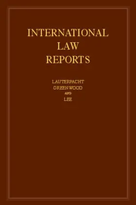 Lauterpacht / Greenwood / Lee | International Law Reports: Volume 165 | Buch | 978-1-107-05910-8 | sack.de