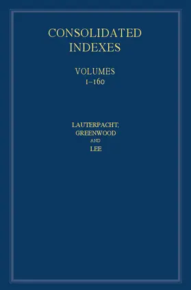 MacGlashan / Lauterpacht / Greenwood | International Law Reports, Consolidated Index 3 Volume Hardback Set | Buch | 978-1-107-08127-7 | sack.de