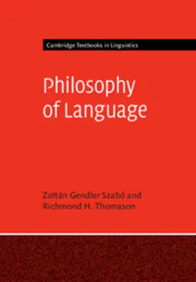 Szabó / Thomason |  Philosophy of Language | Buch |  Sack Fachmedien